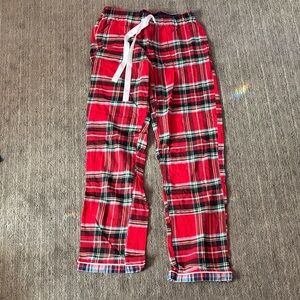 Lands' End Red Plaid Women's Pajama top and Bottom.